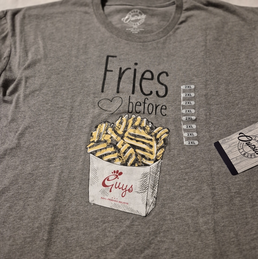 NWT Live Outside the Limits Women's 2XL Humorous T-Shirt Waffle Fries Graphic